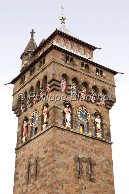 pays de galles 07.JPG - La tour de l'Horloge (Clock Tower)Château de Cardiff, Pays de Galles